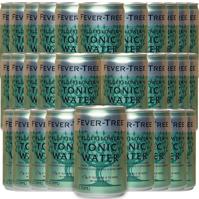 Fever Tree Elderflower Tonic Water - Premium Quality Mixer & Soda - Refreshin...