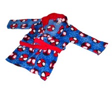Marvel 2T/3T Spider-Man Blue Red Fleece Flame Resistant Unisex Toddler Robe