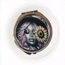 Black Art Womens Compact Mirror for Purse Poc...