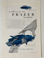 1951 Kaiser Frazer Vagabond Print Ad Handcrafted Converts To Spacious Carrier