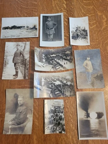 WW1 Black and White Photo Lot RPPCs and Photographs Military, Uniform