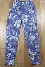 VTG Polo Ralph Lauren Pull-Up Pants Womens 6 Elastic Waist Floral Taper USA Made