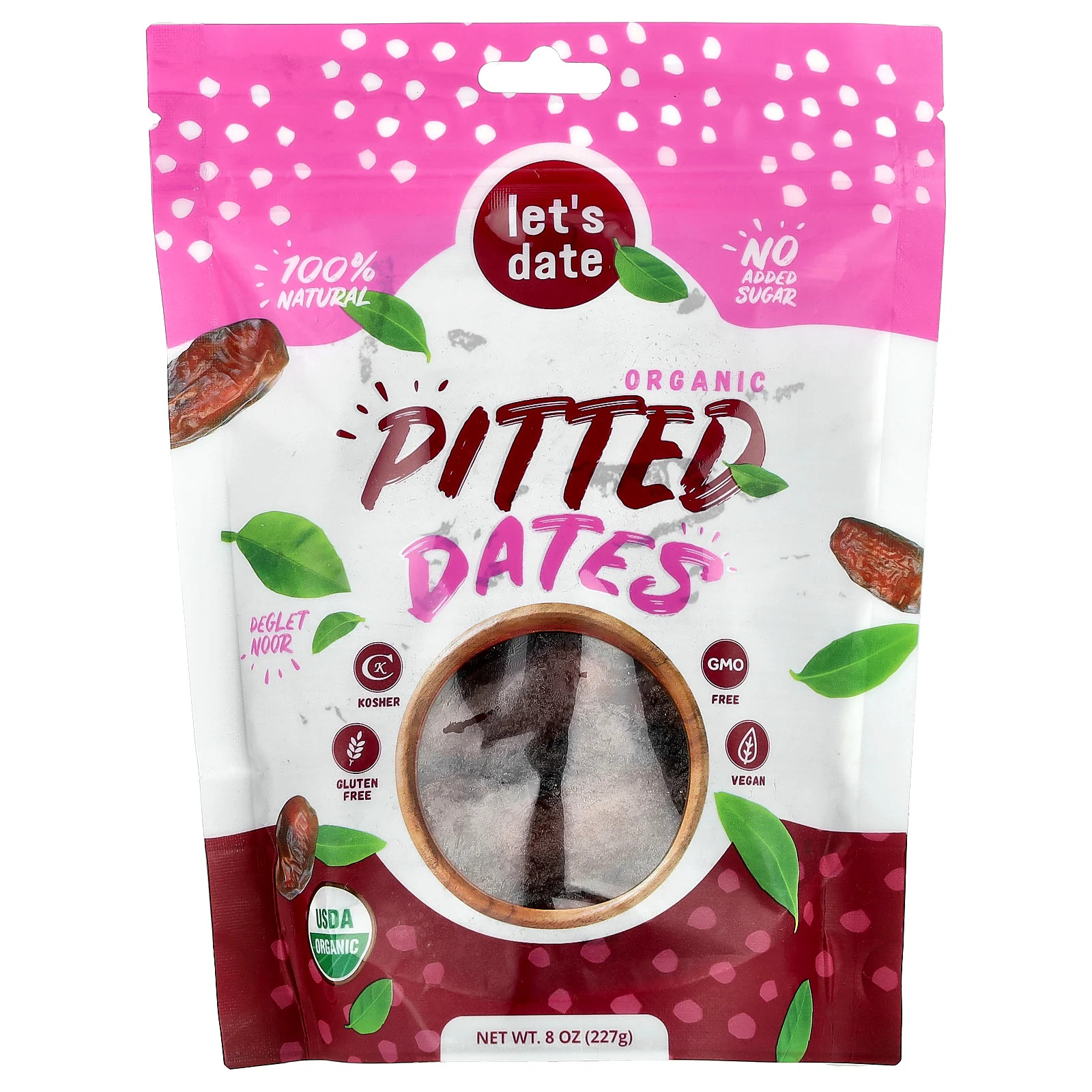 Органические финики без косточек 8 унций 227 г 2190₽