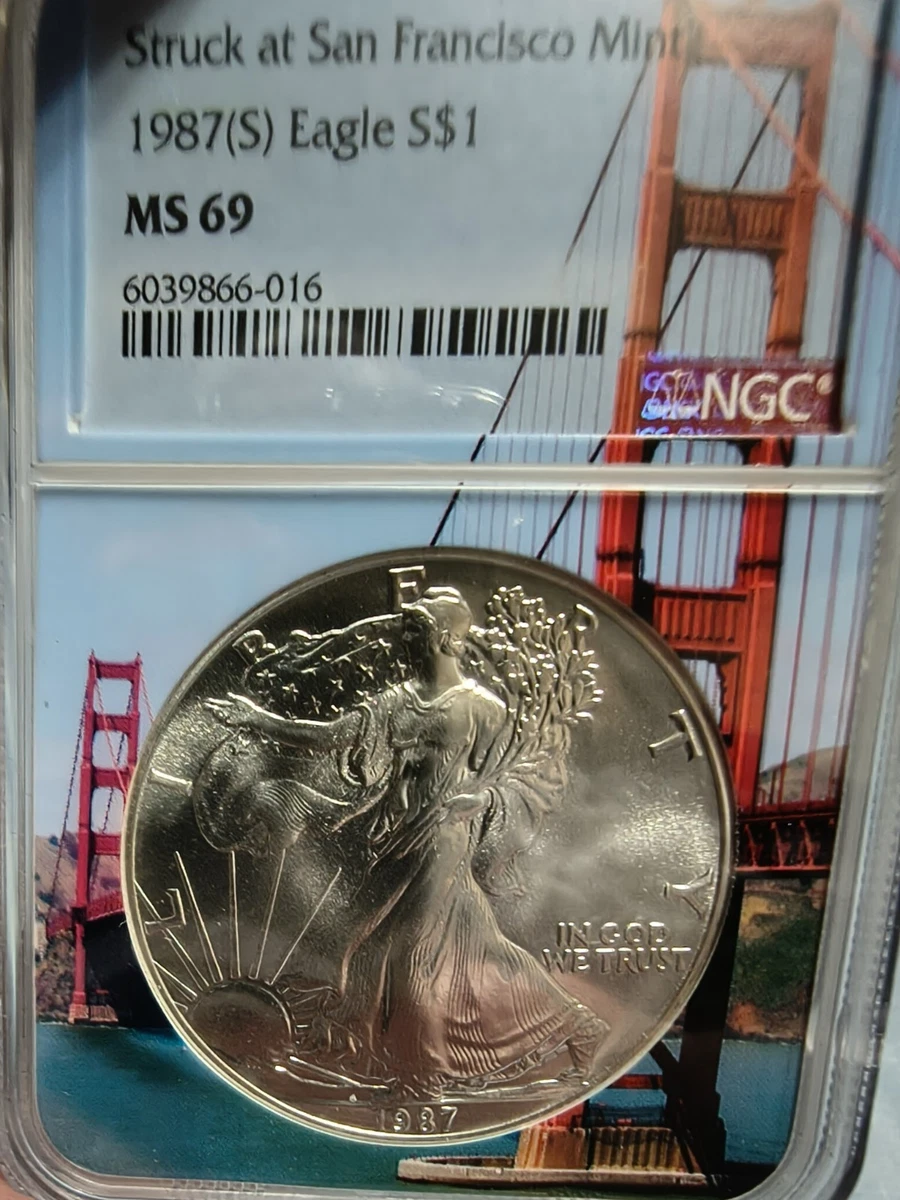 【貴重】2014 アメリカ 米国 シルバーイーグル MS69 ガバメントボックス 2011-2014 (S) Silver Eagle NGC MS69 - 4pc San Fran Collection