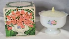 Vtg 70's Avon Hostess Blossoms Flower Arranger Soap Dish Milk Glass (No Soap)