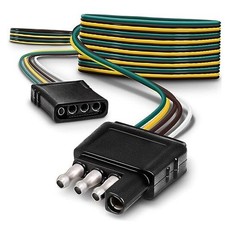 True Mods 4 Pin Flat Trailer Light Wiring Harness Kit Wishbone-Style  SAE