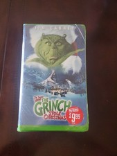 Dr. Seuss How the Grinch Stole Christmas VHS Blockbuster Video Tape Jim Carrey