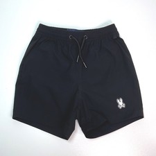 Psycho Bunny Boys Swim Trunks Shorts Black Bunny Logo Elastic Waist Size 4/XXS