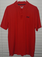 Under Armour HeatGear Men's Golf Polo Shirt Size Large Red