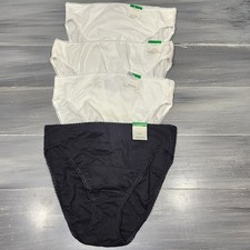 Charter Club Intimates High Cut Briefs Underwear 4 Pair Large White Black