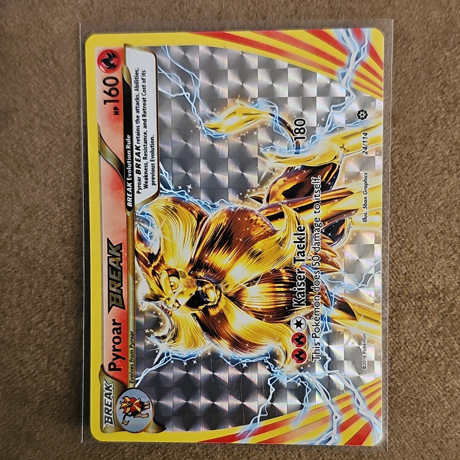 Pokemon TCG Pyroar BREAK Rare Holo Card 24/114 XY BREAKthrough 160 HP English