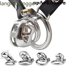 New Metal Chastity Belt Device Cage Rings Stainless Steel Chastity For Men