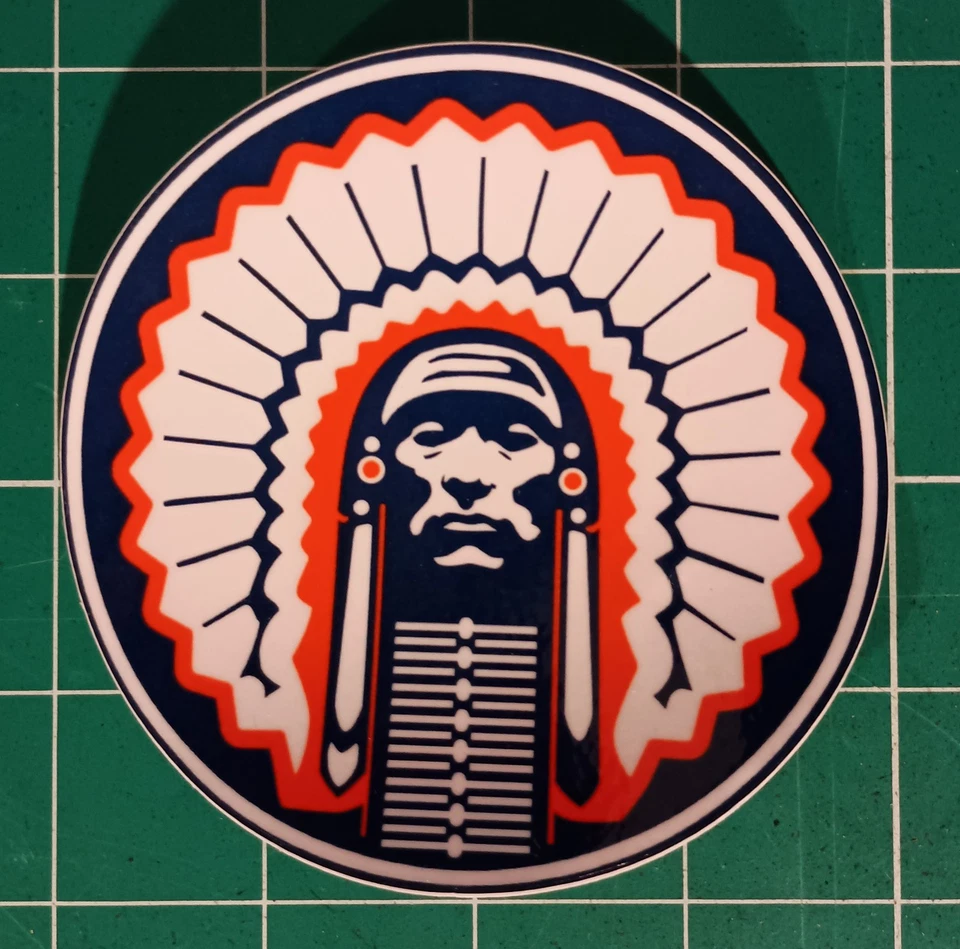 University of Illinois Illini Chief Illiniwek 4" Vinyl Sticker, FREE SHIP