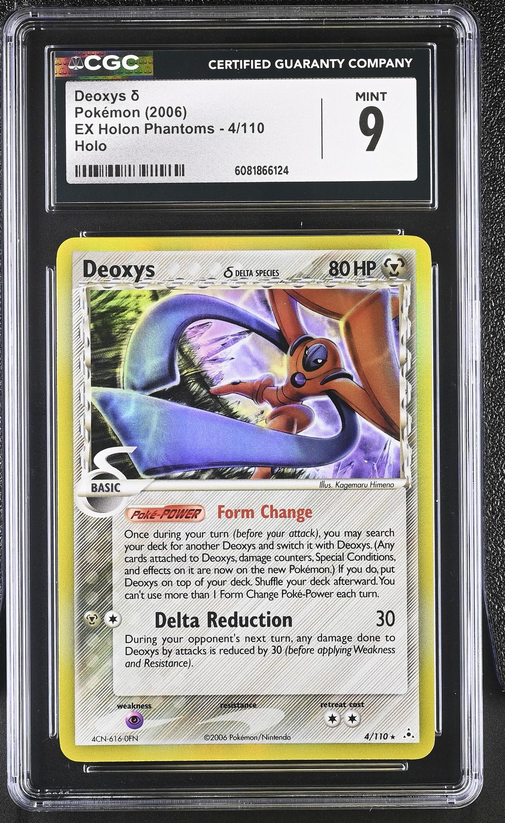 CGC 9 MINT Deoxys 2006 EX Holon Phantoms 4/110 Holo Pokemon Card