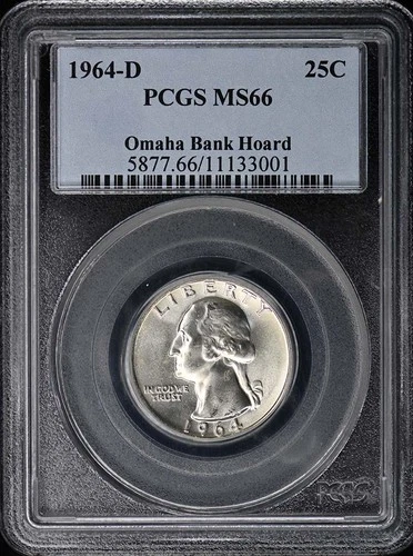 1964-D 25C Washington Quarter PCGS MS66