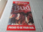 Vintage Budweiser Beer Transparent "ONLY" Sign Insert 18'' x 30'' clydesdale