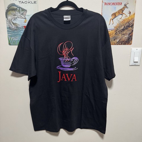Vintage 90s Java Sun Microsystems Tech Promo Black T Shirt Size XL ...