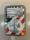 2025 $1 American Silver Eagle 1oz .999 Silver NGC MS69 Patriotic Flag Label Core