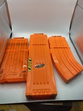 NERF N-STRIKE ELITE Dart Magazine Clip Lot Of 3 Orange 10 12 18