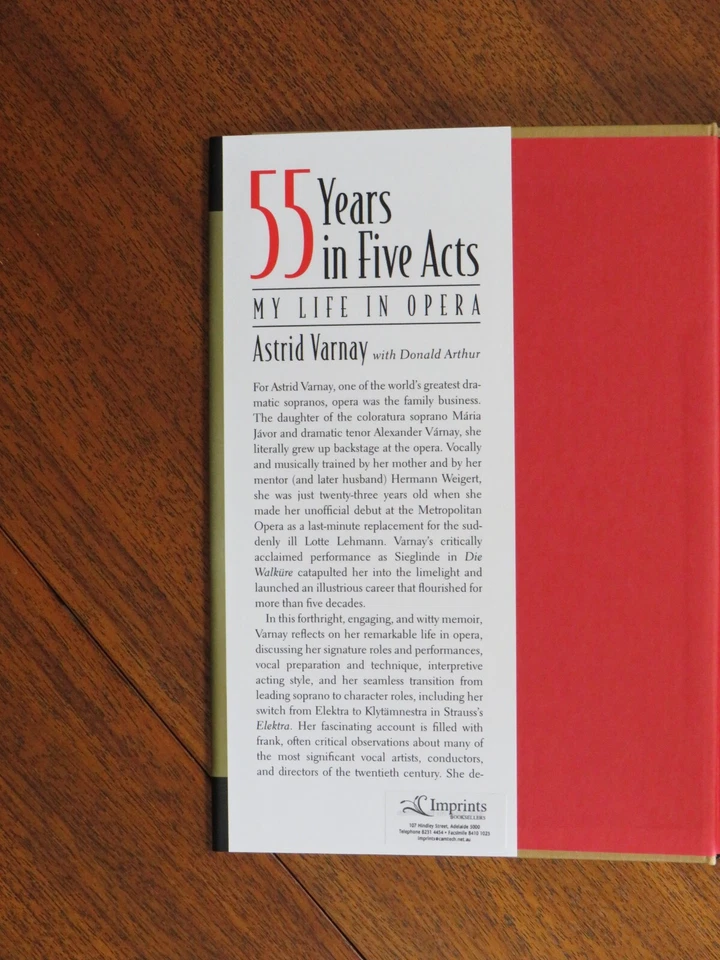 Fifty-Five Years in Five Acts: My Life in Opera by Donald Arthur, Astrid Varnay - Image 2 of 4