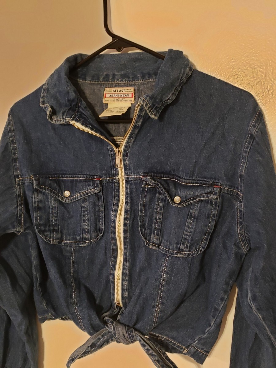 10/6終了　AMERI CROPPED DENIM JACKET W7Z1_000_8580099_661_4.jpg