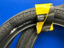 GT BMX TIRES 20" x 2.35"  20" x 2.2" Rear 110 psi - BLACk  1- PAIR 