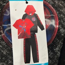 MARVEL SPIDERMAN 3 PC SET BLACK/RED 4T NWT