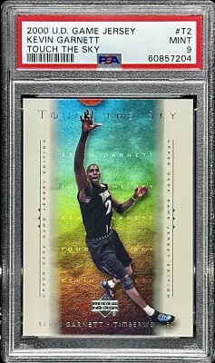 2000 Upper Deck Game Jersey #T2 Touch the Sky Kevin Garnett PSA 9 