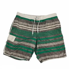 OP Ocean Pacific Swim Trunks Mens XL Extra Large Green Board Shorts Beach Logo