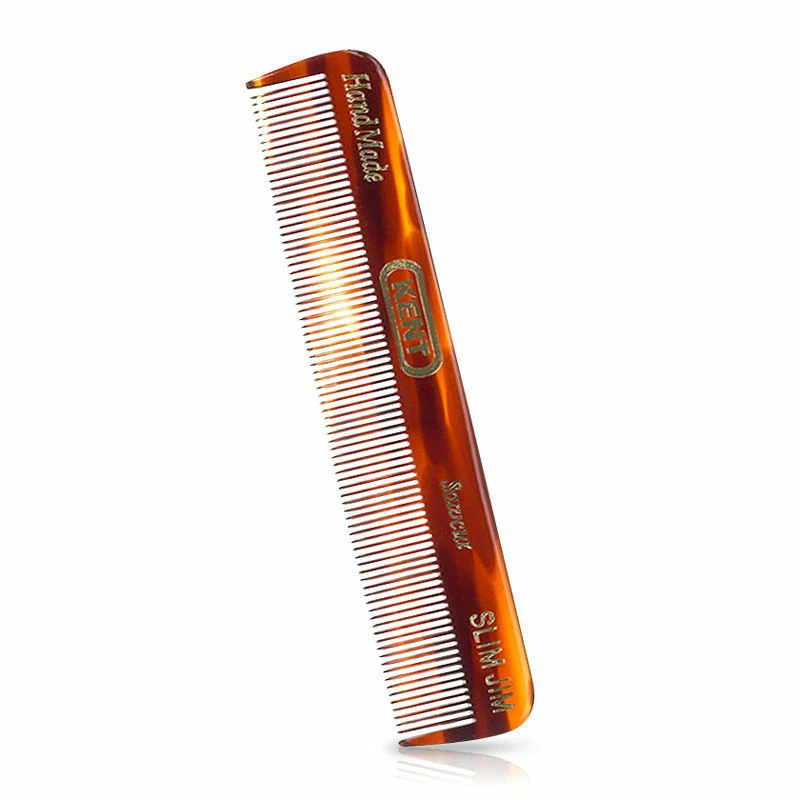 Kent Small Mens 120mm Slim Jim Handmade Sawcut Fine Toothed Pocket Hair Comb