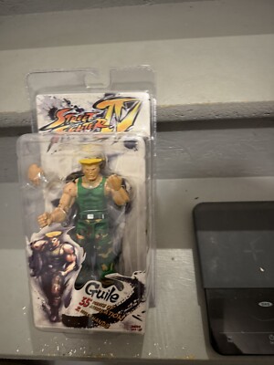 New In Box Street Fighter IV 4 NECA GUILE Figure 7'' Tall Capcom -little Bend See