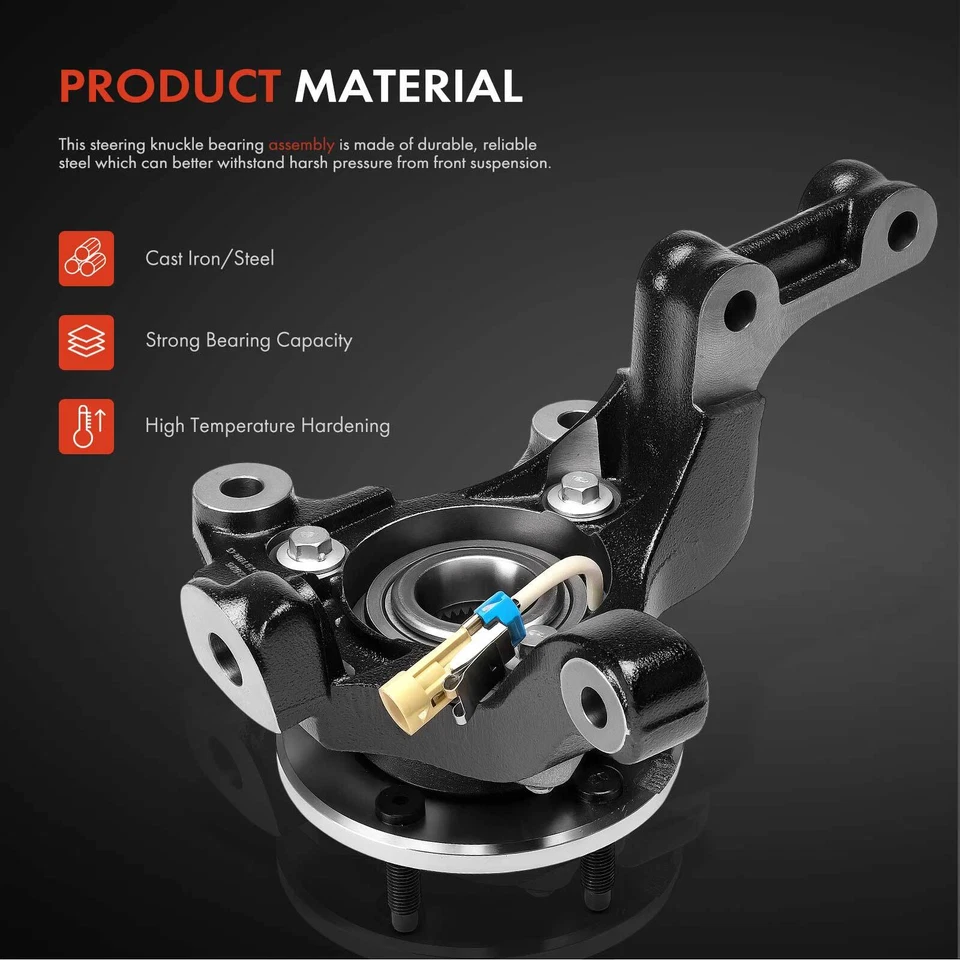 Cojinete de nudillo y buje de dirección del pasajero delantero para Chevy Impala Buick Pontiac Foto 4 de 4