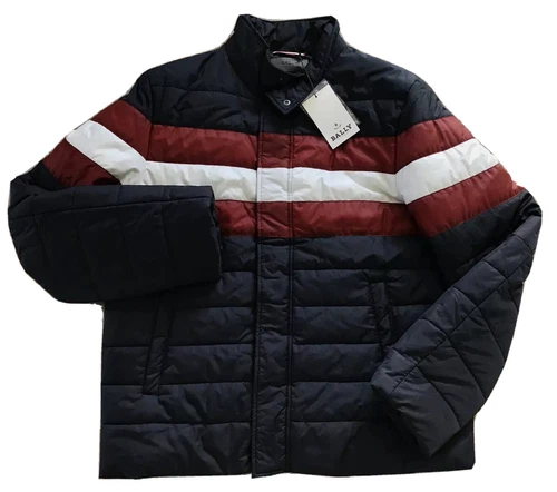 1,250 Bally Navy Puffer Jacket Size US Medium, EU 50 Made in Italy