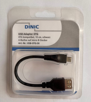 DINIC USB Adapter OTG 10cm A-Buchse a. micro B-Stecker ArtNr:USB-OTG-DI 134398/9