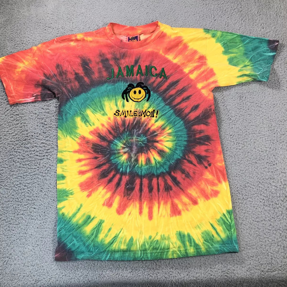 Vintage smile mon tie-dye tee-