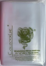 New 2000 Comic Bags x 100 Collectorline Polyethylene (242mm x 305mm) Pack of 100
