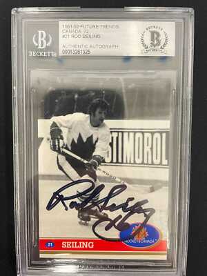 ROD SEILING 1991-92 FUTURE TRENDS CANADA '72 - BGS AUTHENTIC AUTO - *4445