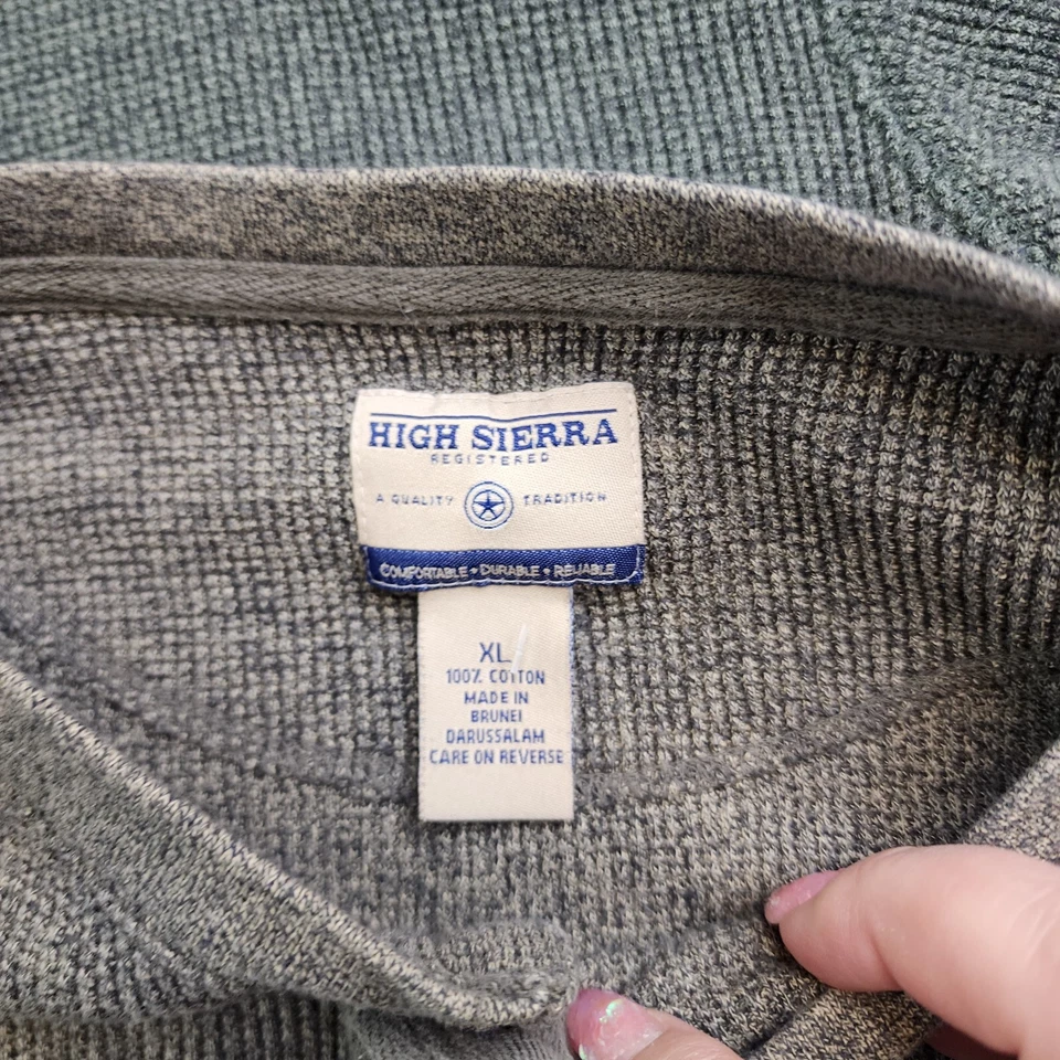 2pc LOT High Sierra Henley XL Dexter Kill Shirt Thermal Knit Button 1/4 Outdoor - Image 4 of 4