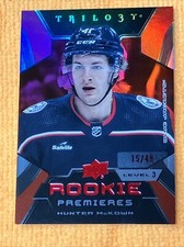 /49 Hunter McKown RC 2023-24 Trilogy Hockey #208 RARE RED Rookies - Blue Jackets