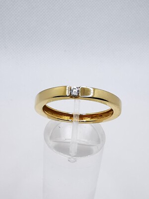 Wedding ring women's ring dainty beautiful silver 925 gold-plated zircon gemstone size 66