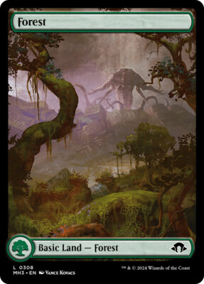 MTG Forest 308 Full Art  - Modern Horizons 3 #308