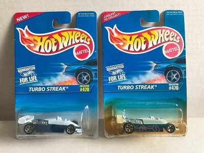 Hot Wheels TURBO STREAK #470 With & Without Graphics Variation Lot - Indy Car