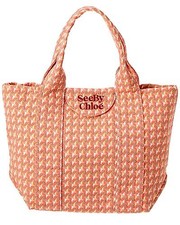 See By Chloe Women  Laetizia Small Canvas Denim Tote Bag Happy Orange One Size