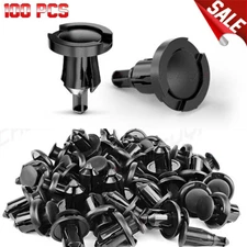 100pcs Bumper Clips 10Mm Hood Fender Push Rivets Retainer Fasteners For HONDA