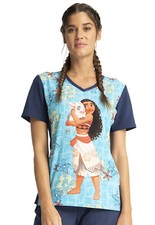 Moana Cherokee Scrubs Tooniforms Disney V Neck Top TF677 MHME