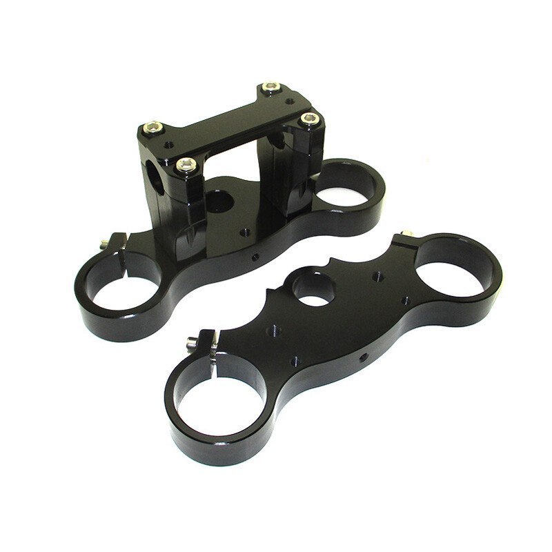 Black CNC Aluminum 45/48mm22mm Triple Clamp For Motorcycle Pit Dirt