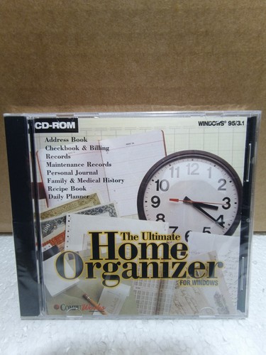 The Ultimate Home Organizer PC CD-ROM Jewel Case, Factory Sealed, NEW! RARE - 第 1/2 張圖片