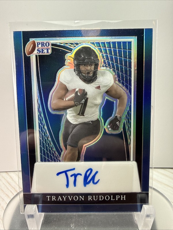 TRAYVON RUDOLPH 2024 Leaf Pro Set Auto Blue Prismatic 2/20 #PA-TR1
