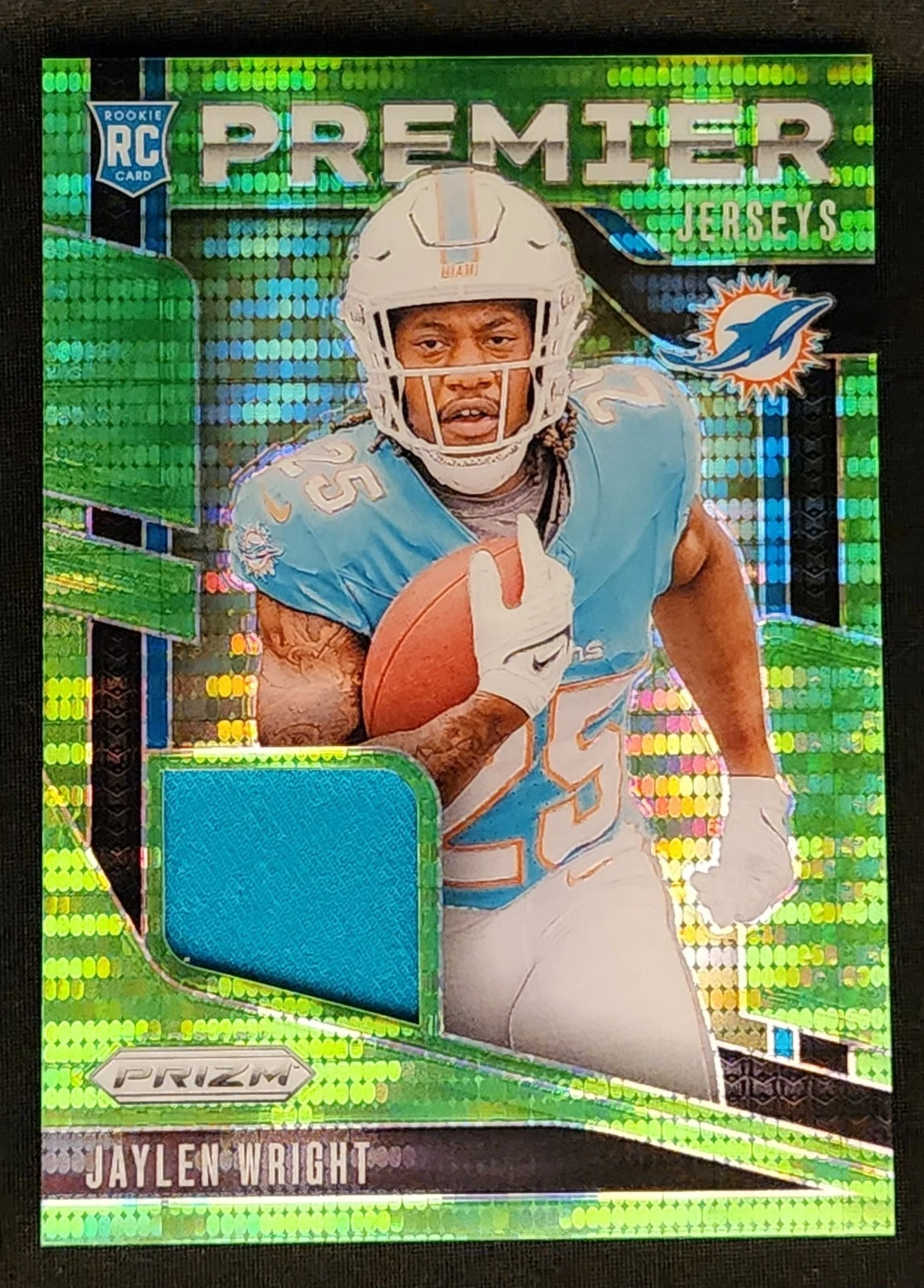 Jaylen Wright Panini Prizm Premier Jerseys #PJJWT Neon Green Pulsar