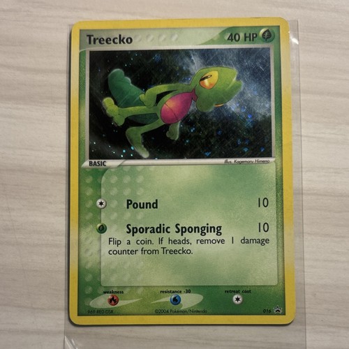 Pokémon Treecko 016 EX Emerald Black Star Promo Holo Nintendo Card